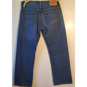 Levi's 569 Loose Straight Dark Wash Blue Denim Jeans Mens 32 x 32